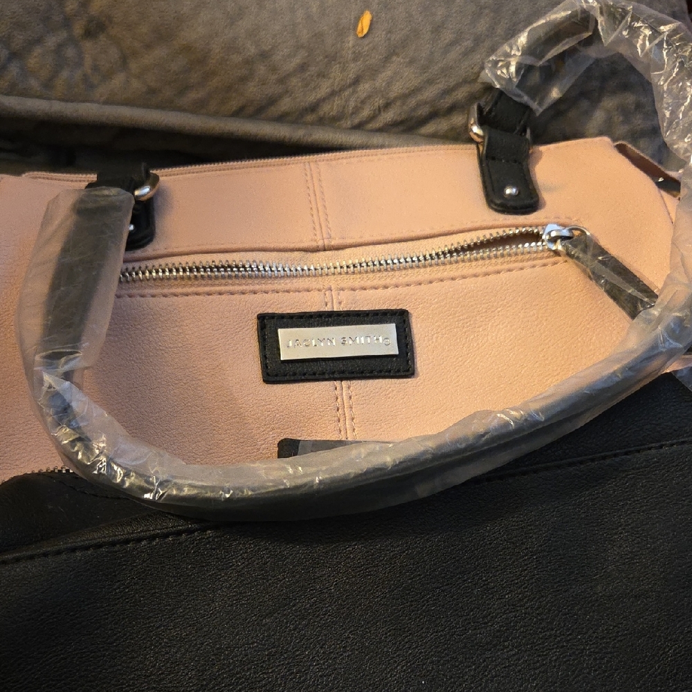 DKNY Two-Tone Black and Pink Tote